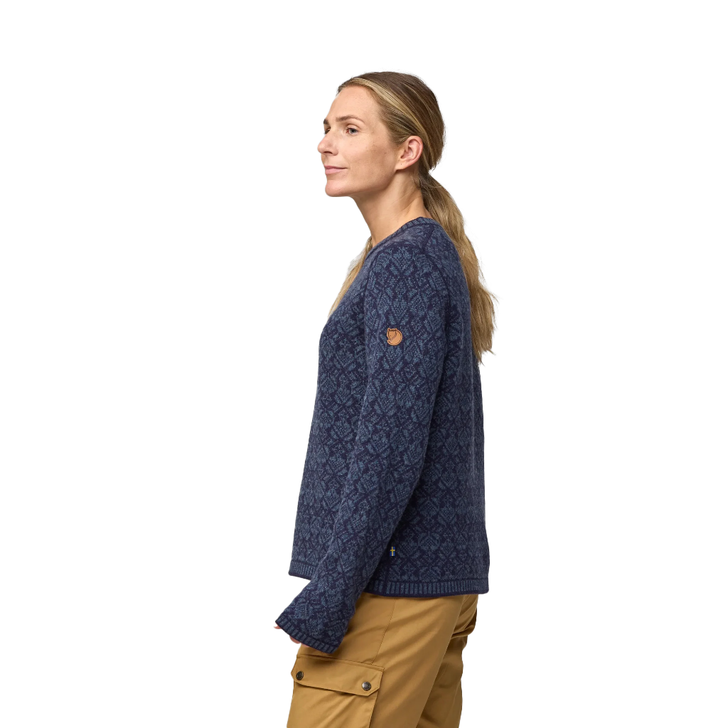 Fjallraven Women's Snow Round Neck Sweater - Booley Galway
