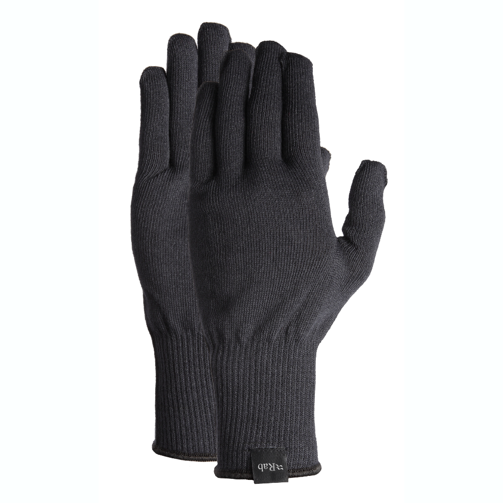 Rab Stretch Knit Glove Black - Booley Galway