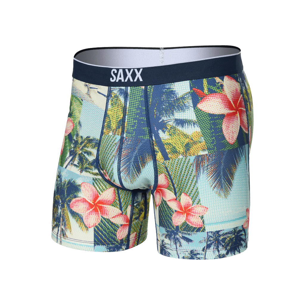 Saxx Men&#39;s Volt Breathable Mesh Boxer Brief Halftone Tropics / Multi - Booley Galway