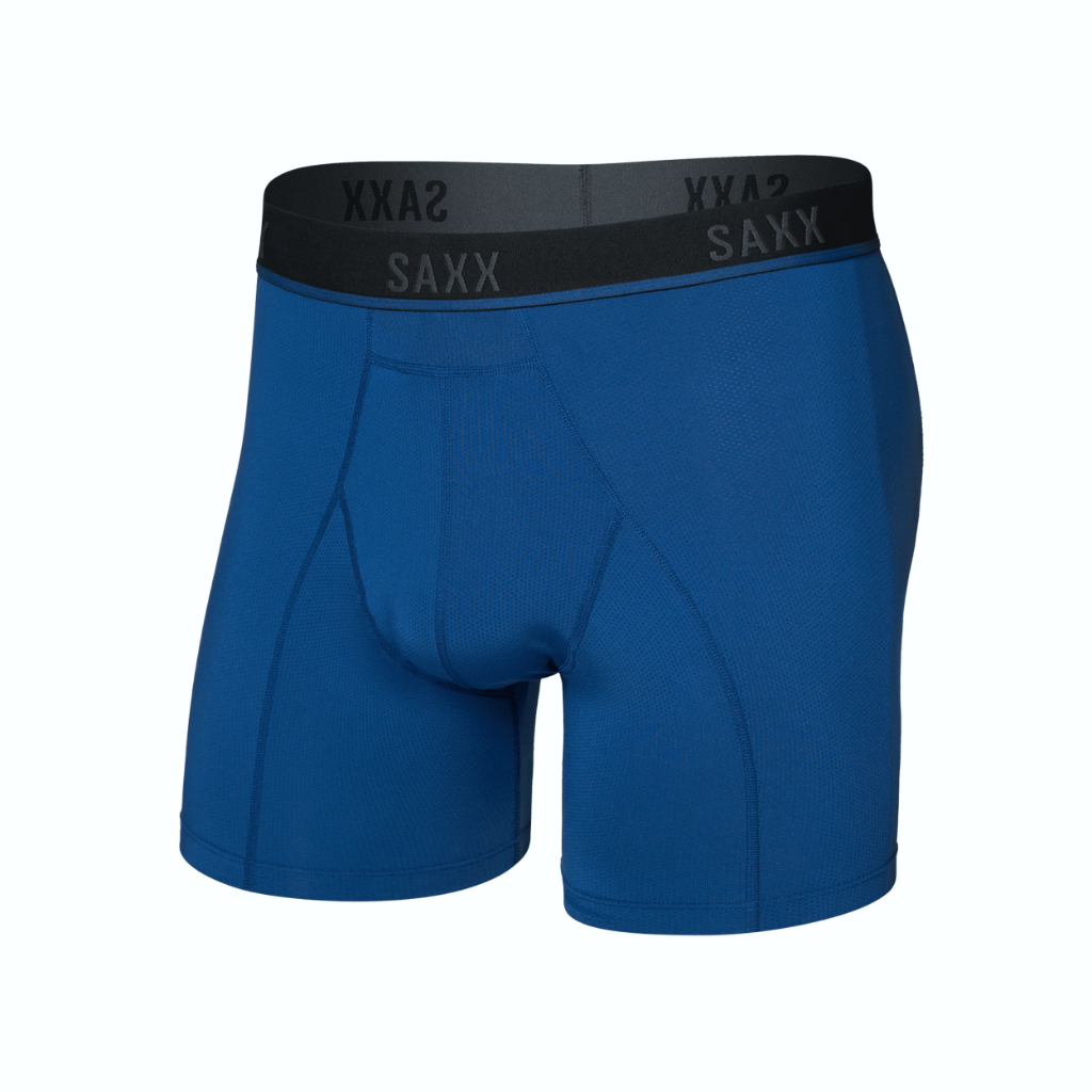 Saxx Men's Kinetic Light-Compression Mesh High Performance Boxer Brief 5 in Navy Dawn - Booley Galway