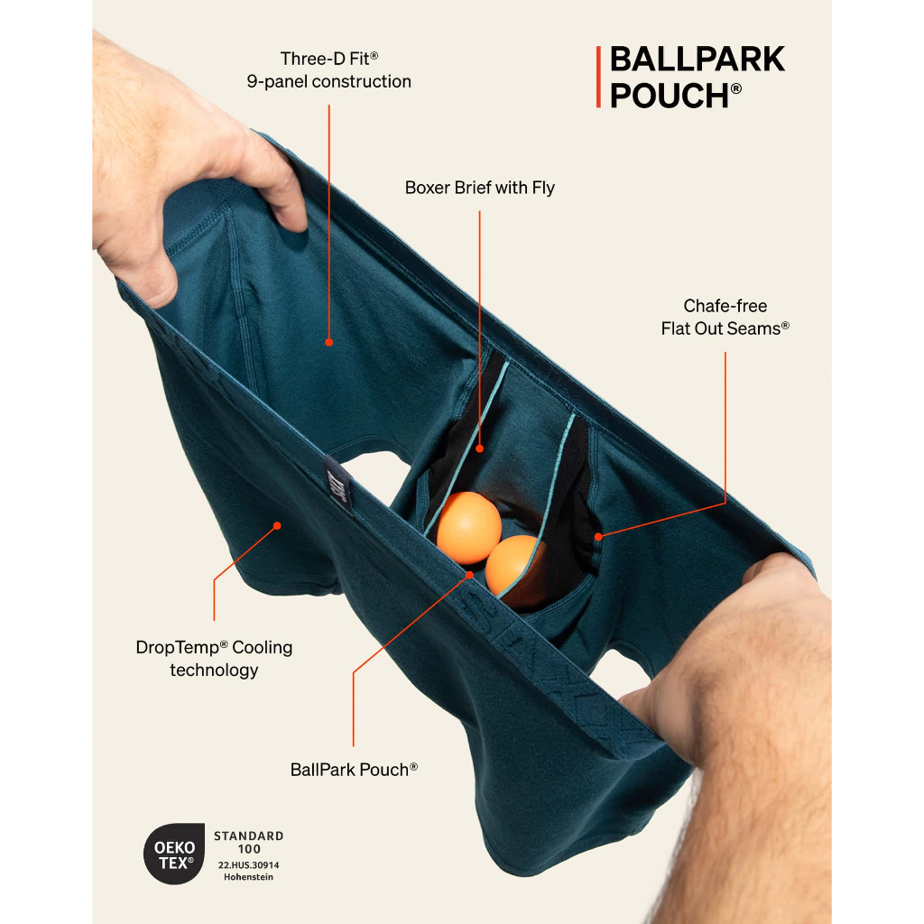 Saxx DropTemp Cooling Cotton Boxer Brief 5 in - Booley Galway