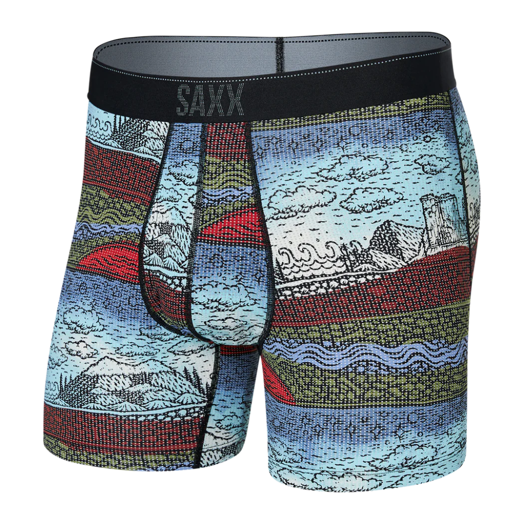 Saxx Men&#39;s Quest Quick Dry Mesh Boxer Brief Elements / Multi - Booley Galway