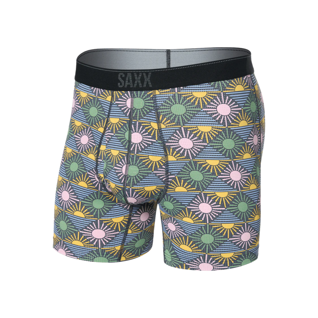 Men's Quest Quick-Dry Mesh Performance Boxer Brief 5 in - Rise and Shine / Ebony