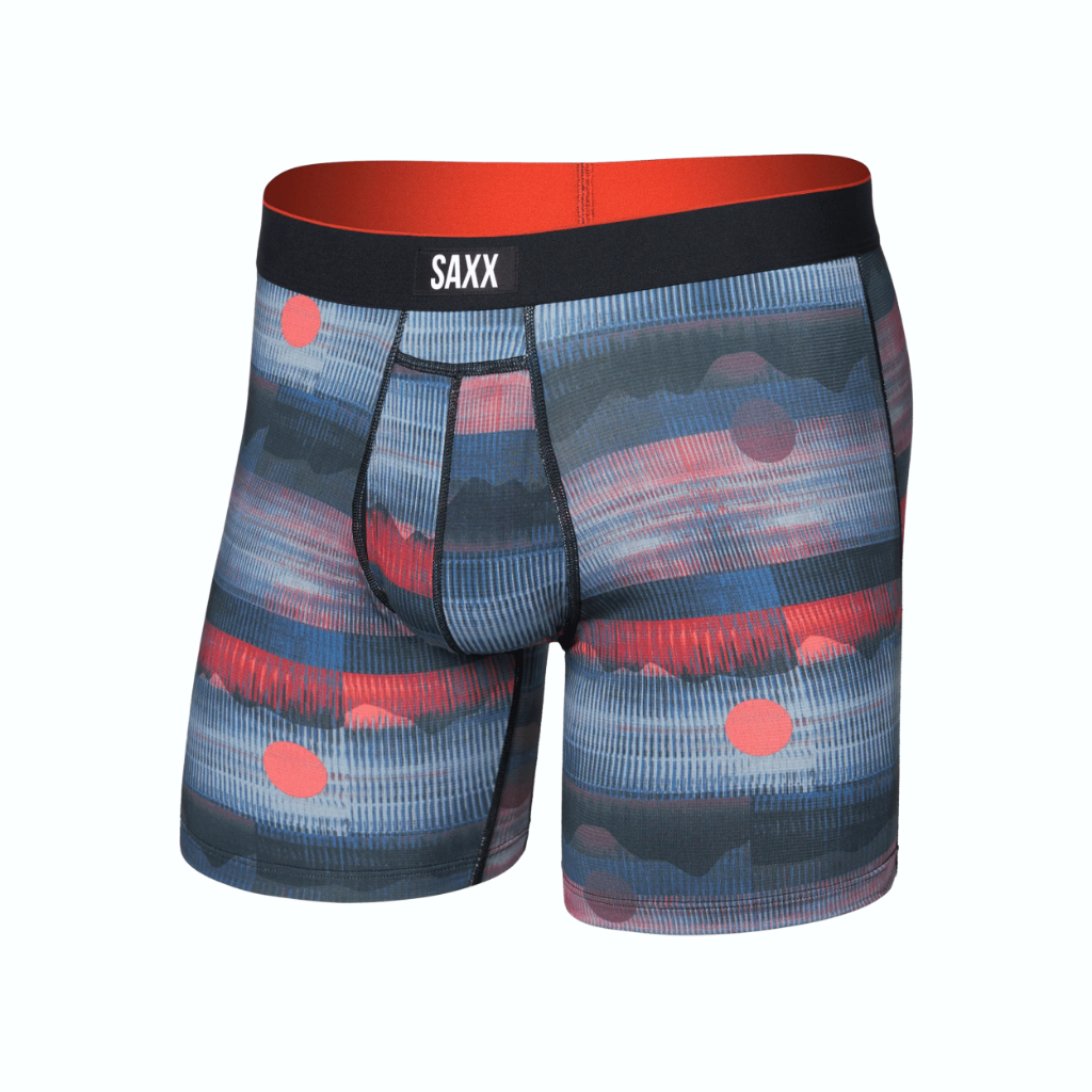 Saxx Men's Multi-Sport Mesh Performance Boxer Brief 6 in Mystery Peaks / Multi - Booley Galway