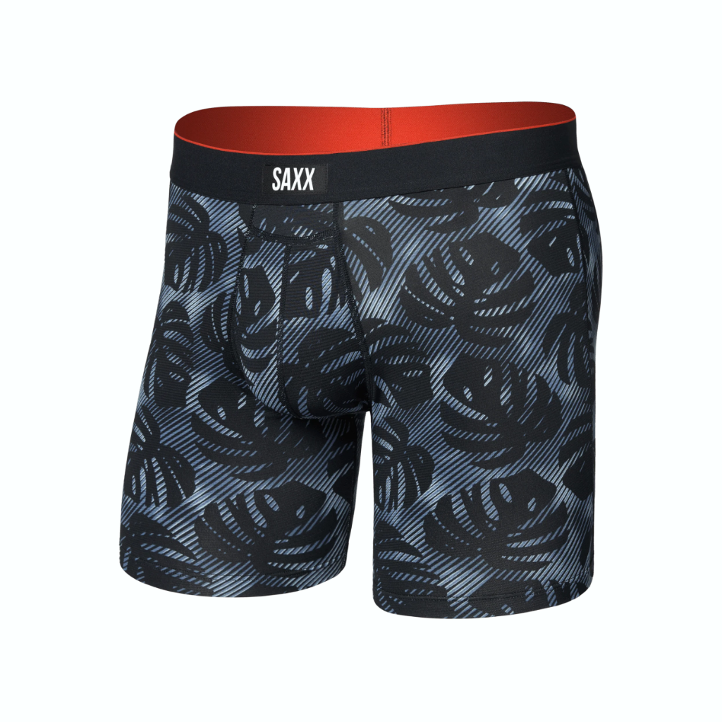Saxx Men's Multi-Sport Mesh Performance Boxer Brief 6 in Rem Tropic / Black - Booley Galway