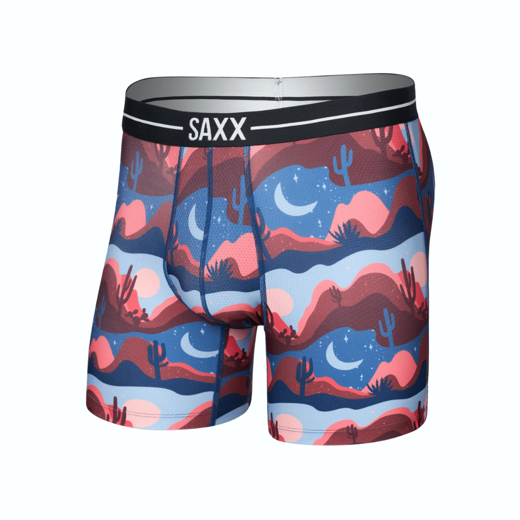 Saxx Men's Volt Breathable Mesh Boxer Brief 6 in Canyon Daze / Red Clay - Booley Galway