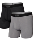 Saxx Men's Quest Quick Dry Mesh Boxer Brief 2 Pack Black / DK Charcoal II - Booley Galway
