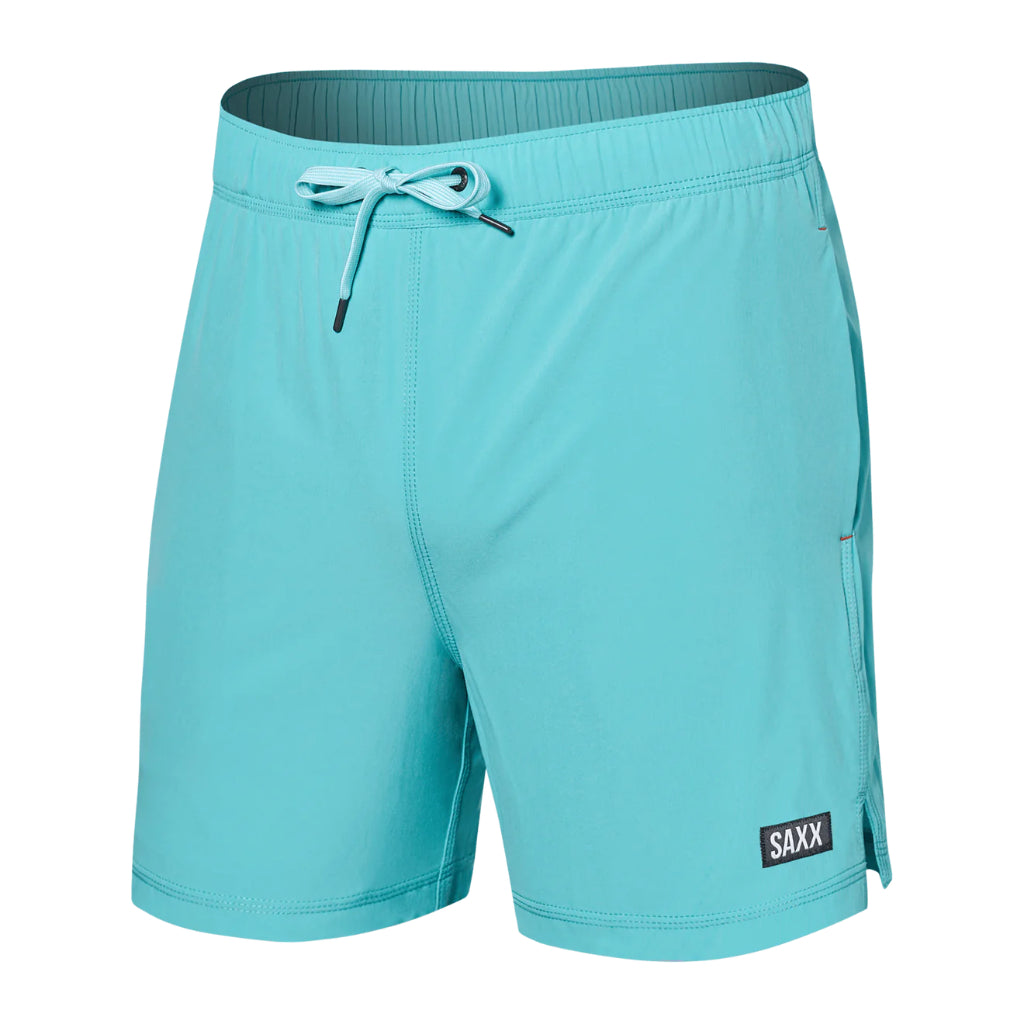 Saxx Men&#39;s Oh Buoy Stretch Volley Swim Shorts - 5 in Turquoise - Booley Galway
