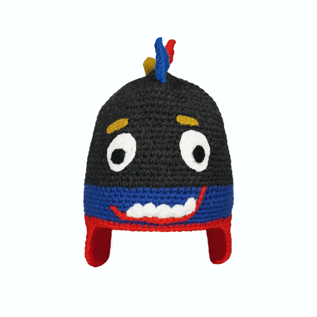 Kids Monster Beanie - Dark Heather