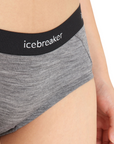 Icebreaker Women's Merino Sprite Hot Pants Gritstone Heather / Black - Booley Galway