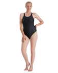 Speedo Women's Hyperboom Placement Racerback Swimsuit Black / Grey - Booley Galway