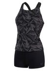 Speedo Women's Hyperboom Tankini Boyleg Black / Grey - Booley Galway