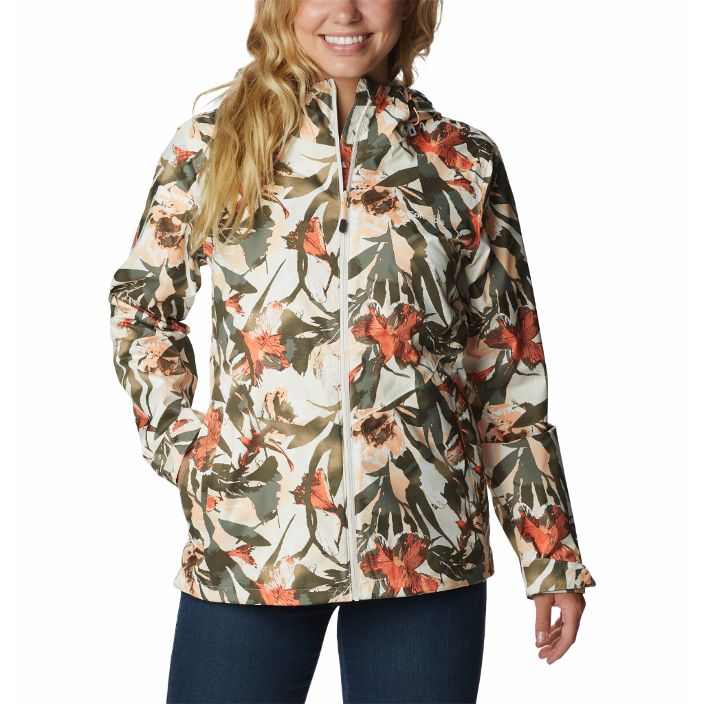 Columbia Women&#39;s Inner Limits II Jacket Chalk Floriculture Print - Booley Galway
