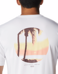 Columbia Men's Tech Trail Graphic Tee White / Palmscape Tonal Graphic - Booley Galway