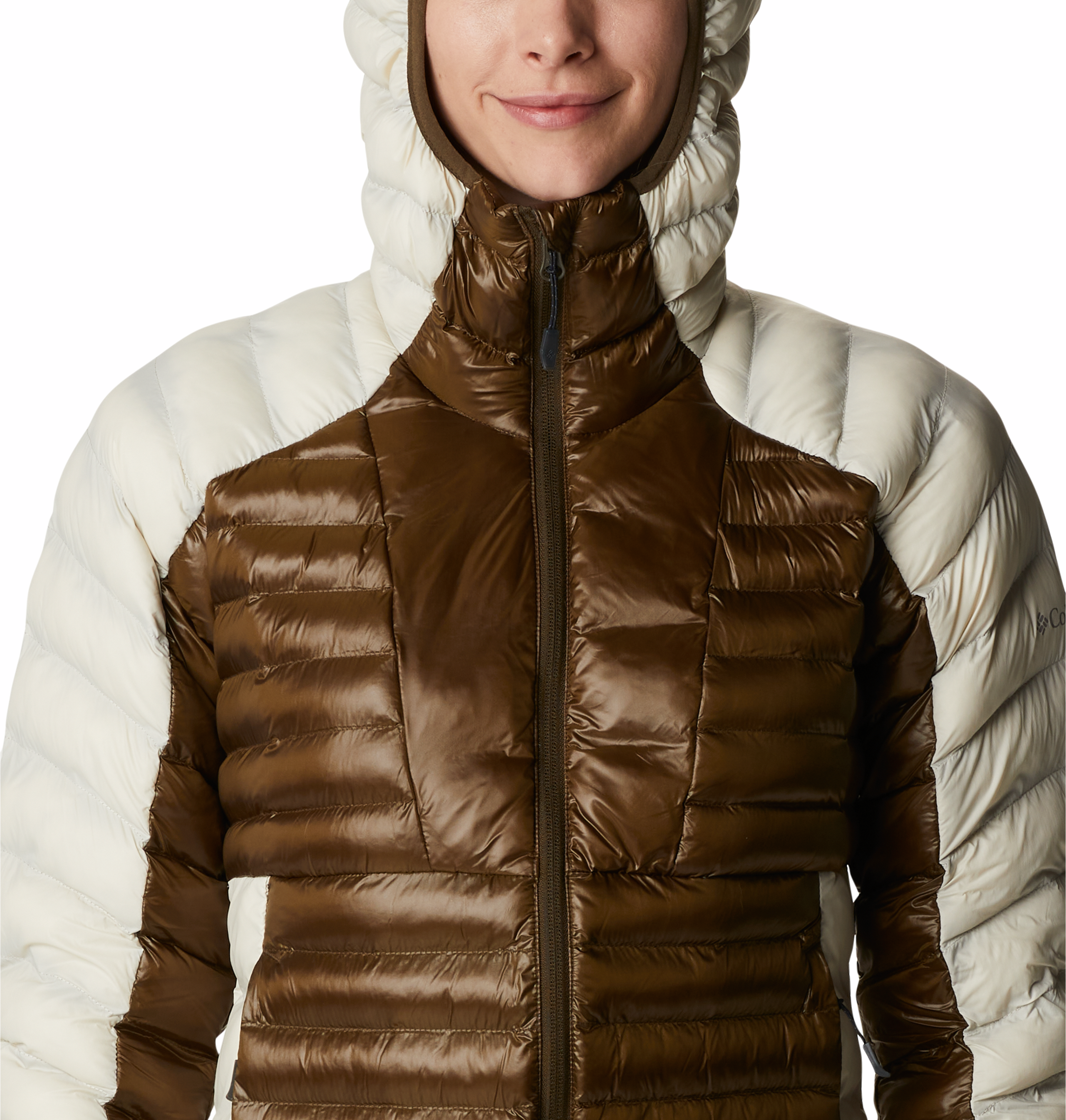 Columbia Women&#39;s Labyrinth Loop Hooded Jacket Olive Green / Chalk - Booley Galway