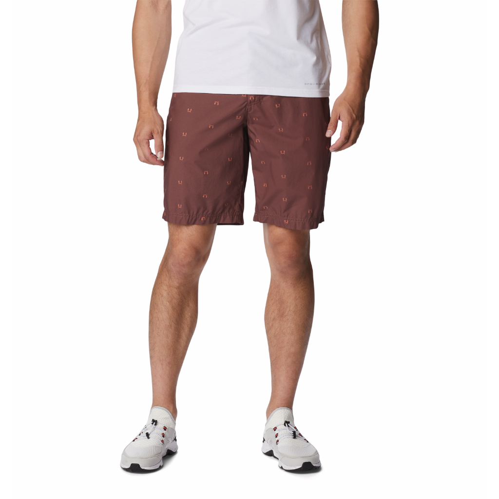 Columbia Men&#39;s Washed Out Printed Shorts Light Raisin Hammocked - Booley Galway