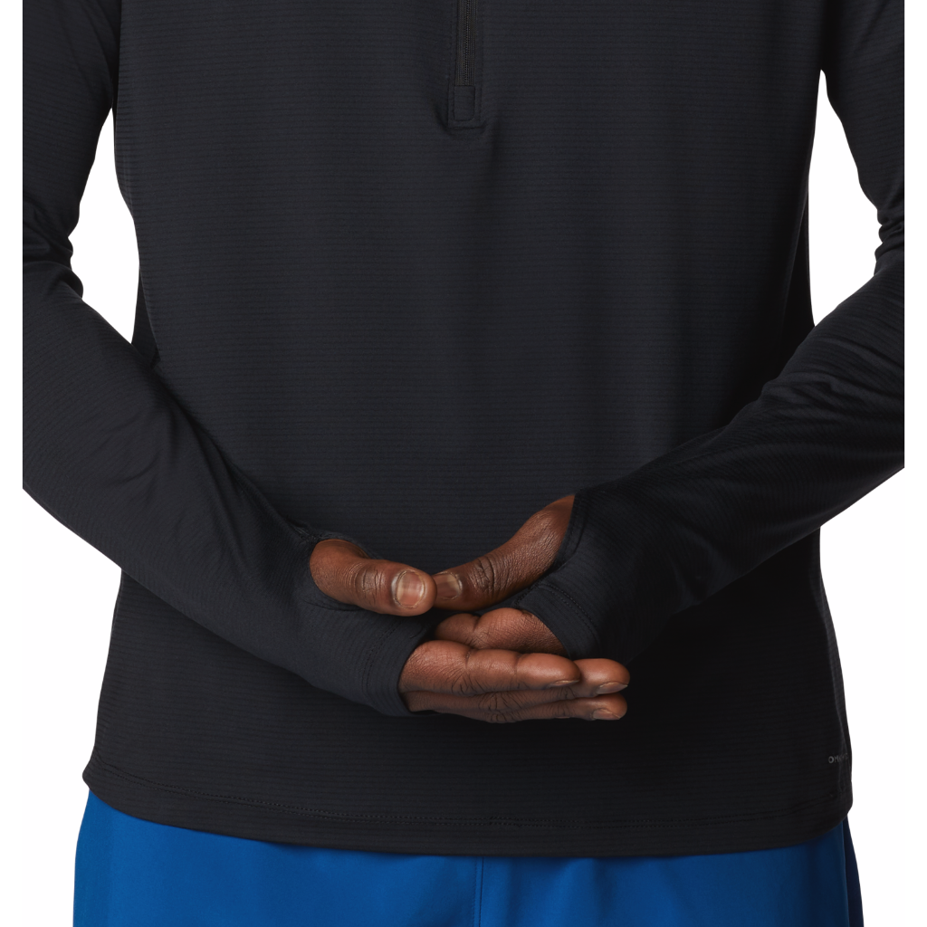 Columbia Men&#39;s Endless Trail 1/2 Zip L/S Tee Black - Booley Galway