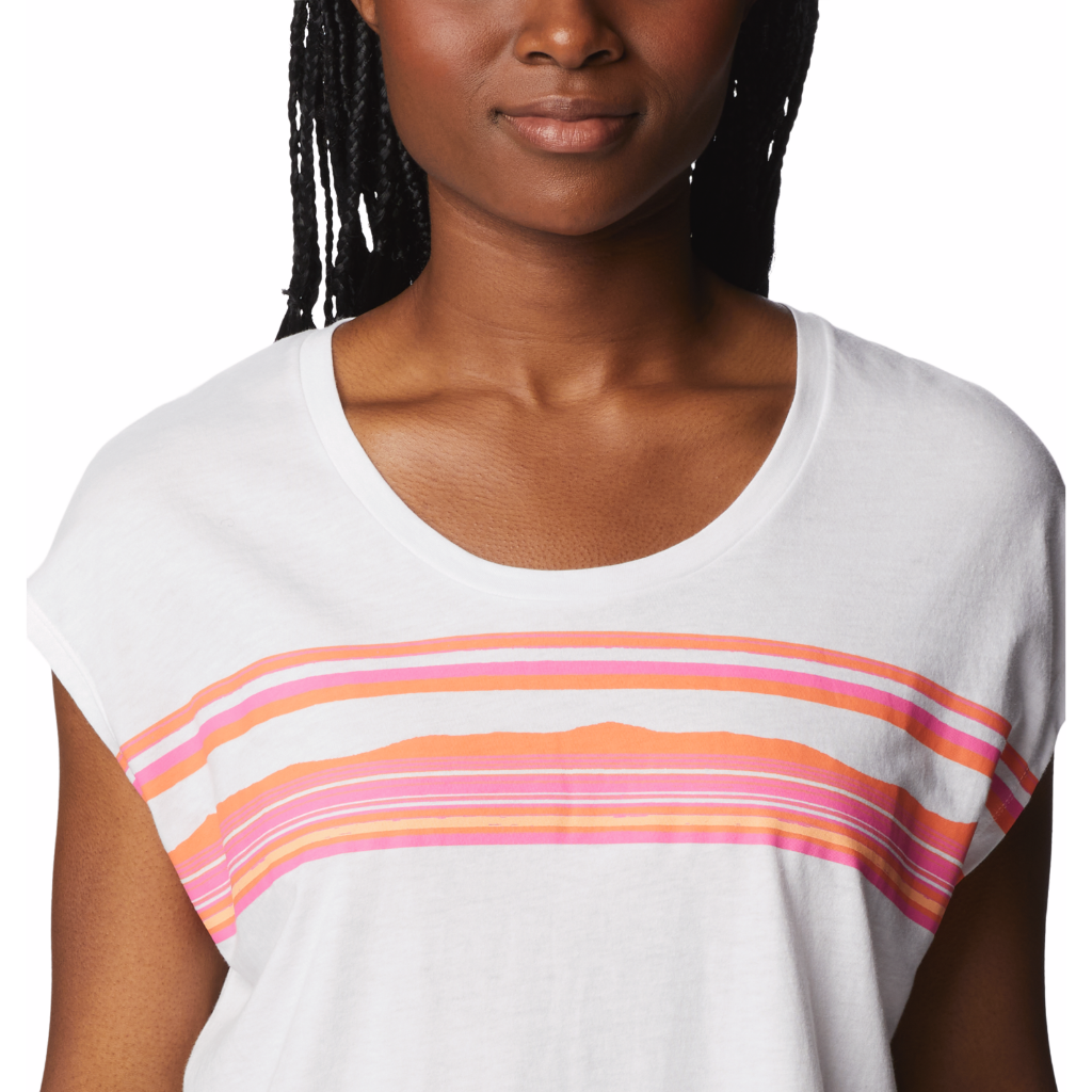 Columbia Women&#39;s Bluebird Days Modern S/S Tee White / Peaceful Perspective Graphic - Booley Galway