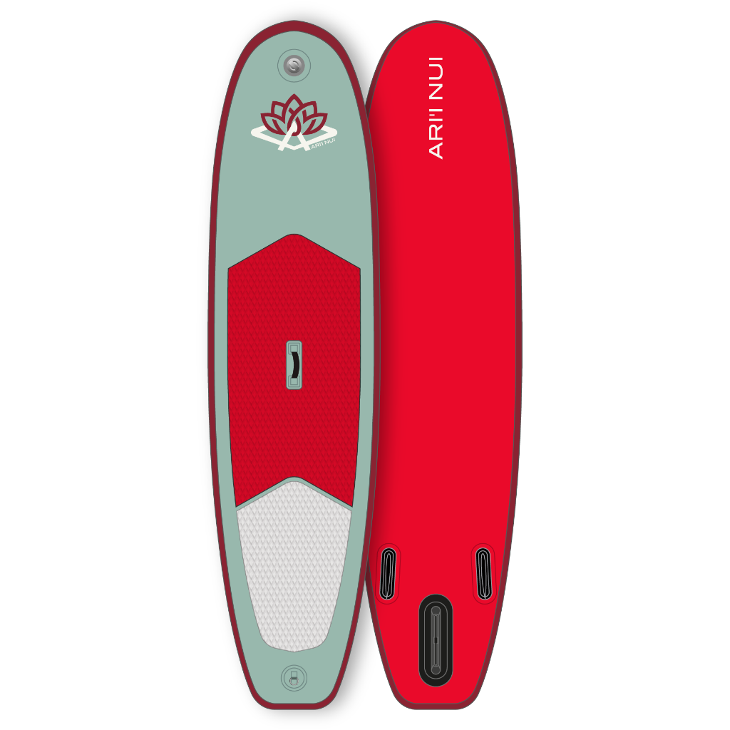 ARI’I NUI Mahana 10&#39;0&quot; Inflatable SUP Moss / Red - Booley Galway