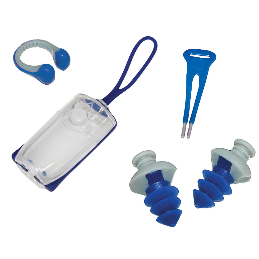Aqua Sphere Ear Plug &amp; Nose Clip Set Blue - Booley Galway