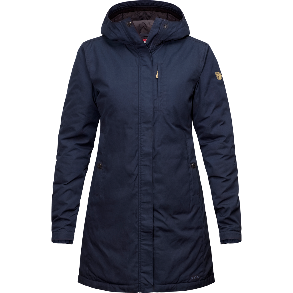 Fjallraven Women&#39;s Kiruna Padded Parka Dark Navy - Booley Galway