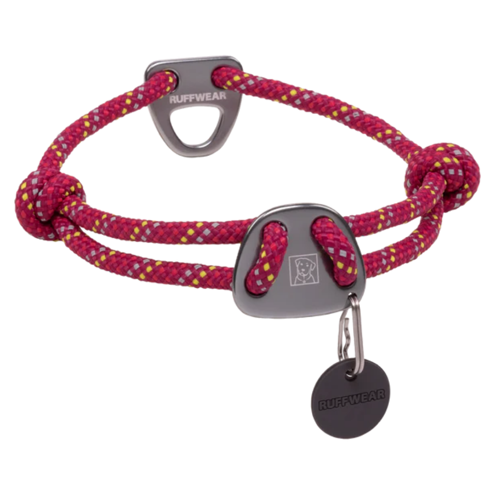 Ruffwear Knot-a-Collar Rope Dog Collar Hibiscus Pink - Booley Galway