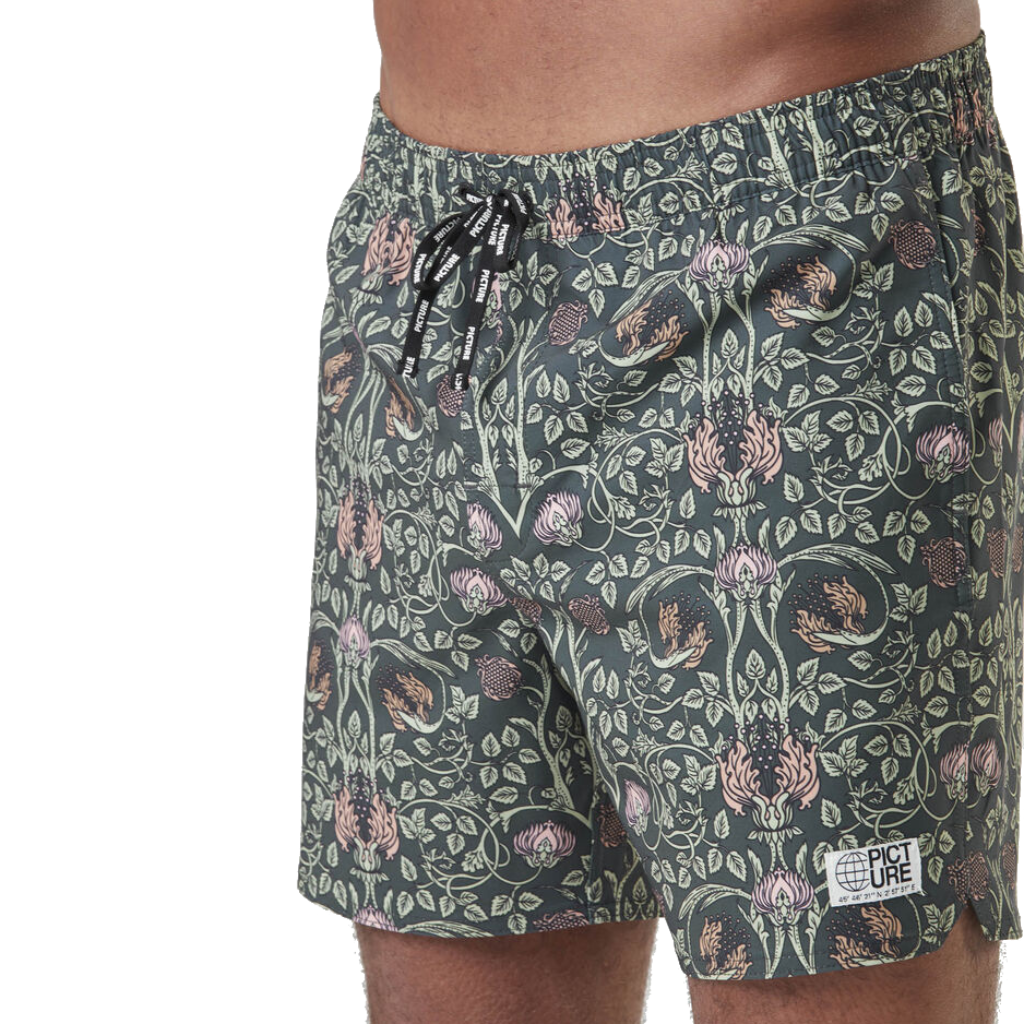 Picture Organic Clothing Men&#39;s Piau Print Boardshorts - 15 in - Booley Galway