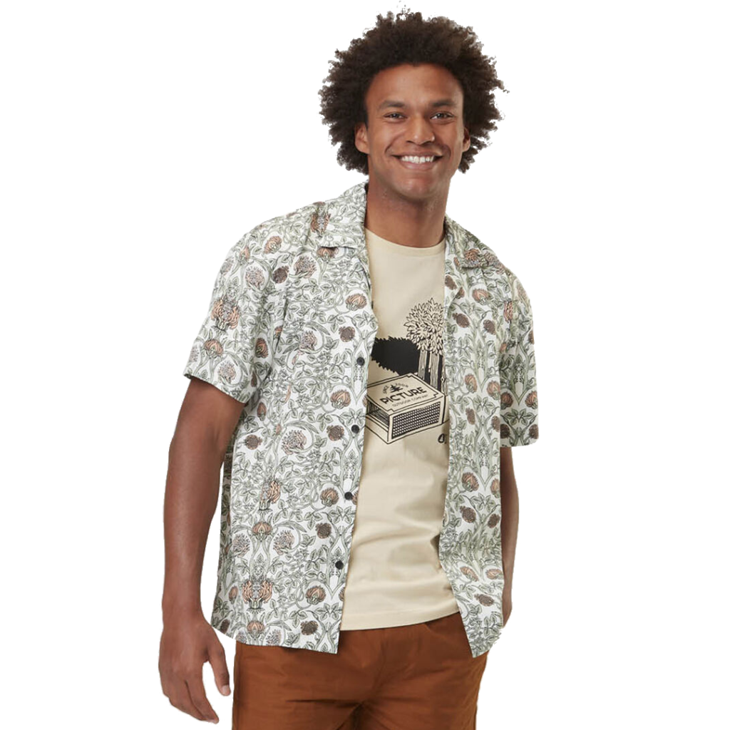 Picture Organic Clothing Men&#39;s Mareeba Shirt Bali Print - Booley Galway