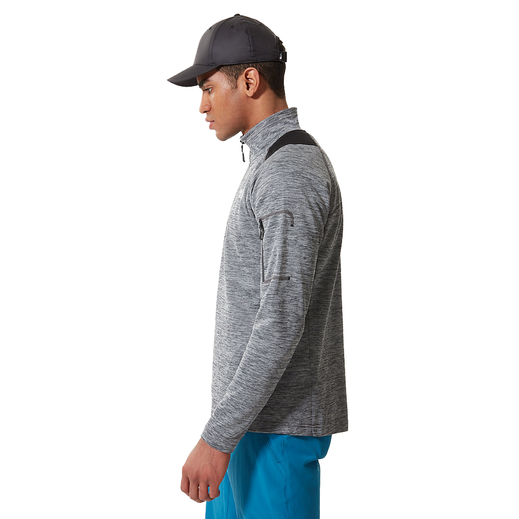 The North Face Men&#39;s Athletic Outdoor 1/4 Zip Midlayer Asphalt Grey Light Heather / TNF Black - Booley Galway