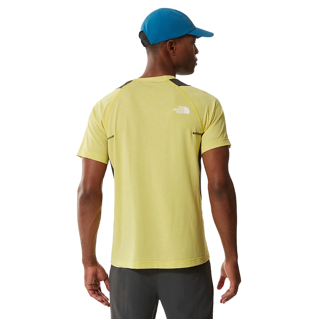 The North Face Men&#39;s Athletic Outdoor Glacier Tee Acid Yellow White Heather - Booley Galway