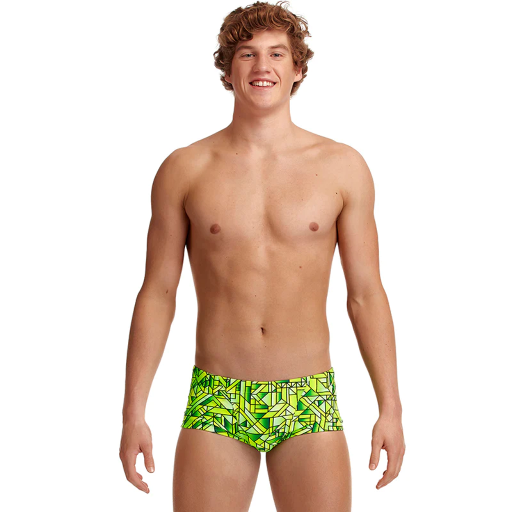 Funky Trunks Men&#39;s Classic Trunks Goldy Blocks - Booley Galway