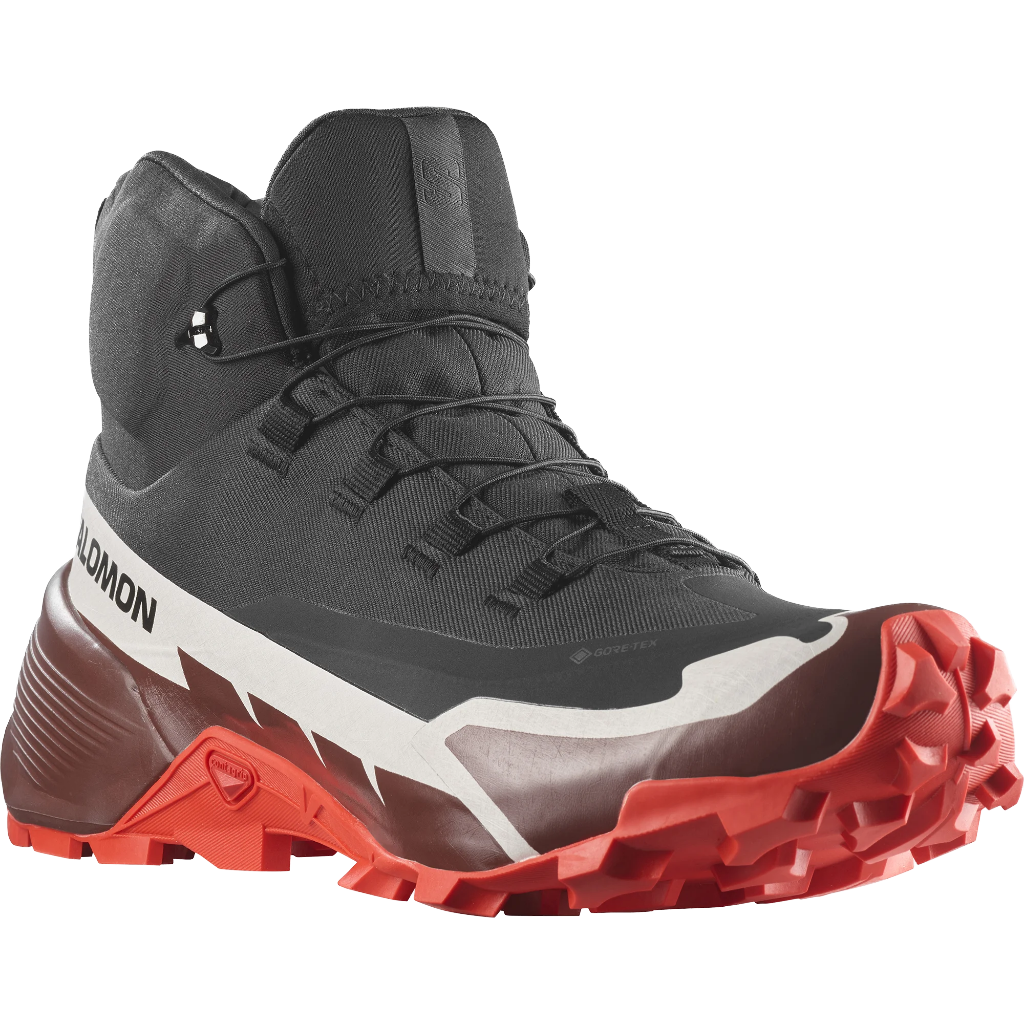 Salomon Men&#39;s Cross Hike 2 Mid GTX Black / Bitter Chocolate / Fiery Red - Booley Galway