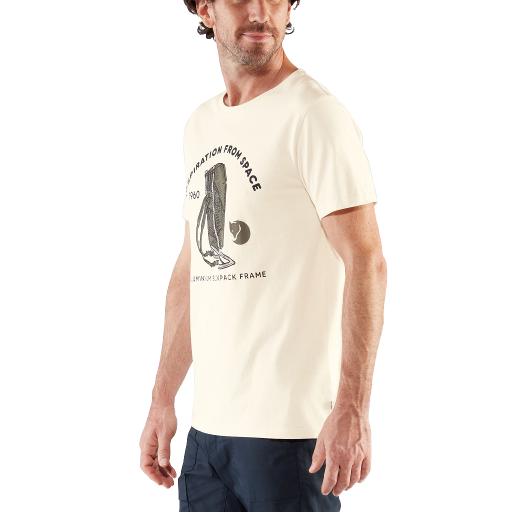 Fjallraven Men&#39;s Space T-Shirt Print Chalk White - Booley Galway