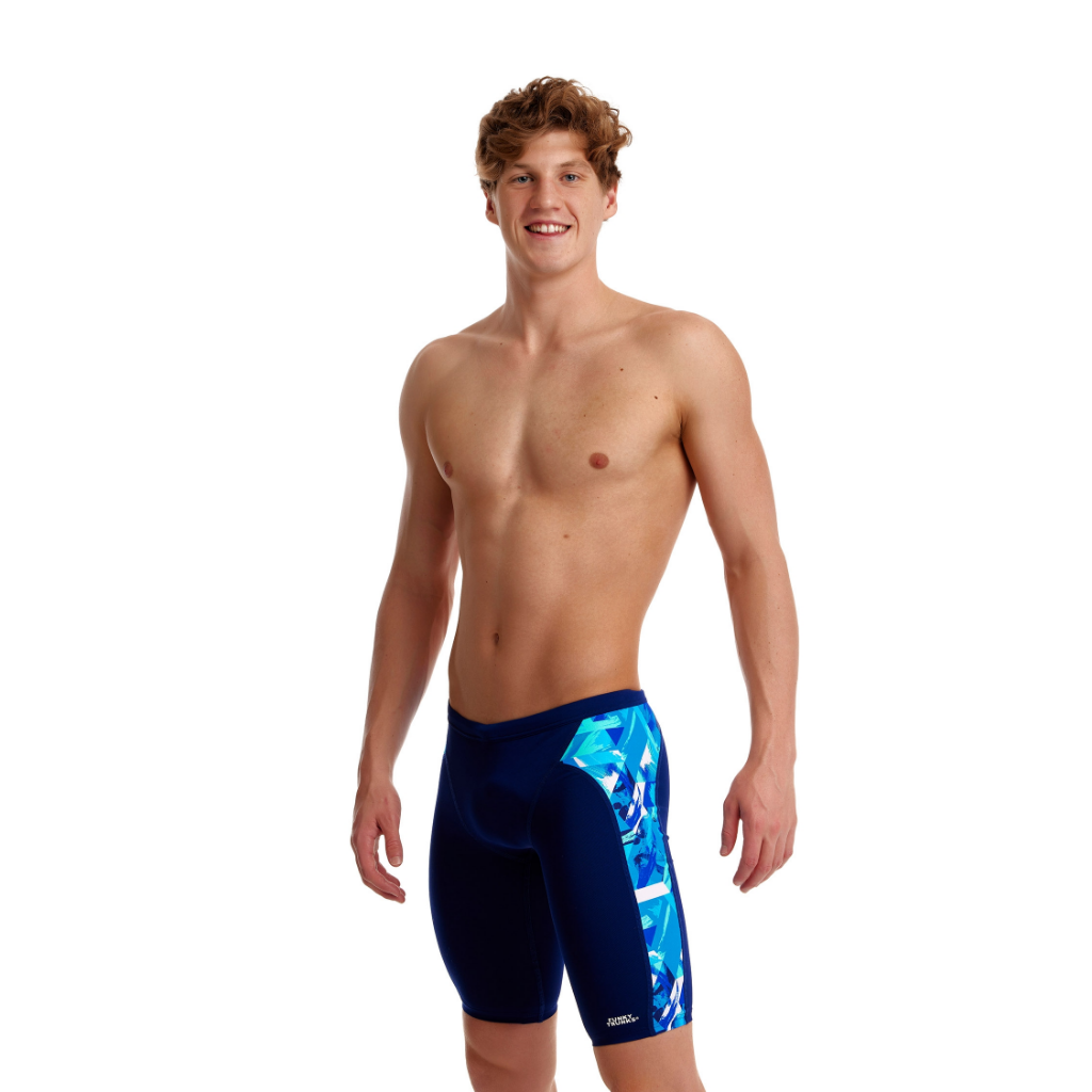 Funky Trunks Men&#39;s Training Jammers Bashed Blue - Booley Galway
