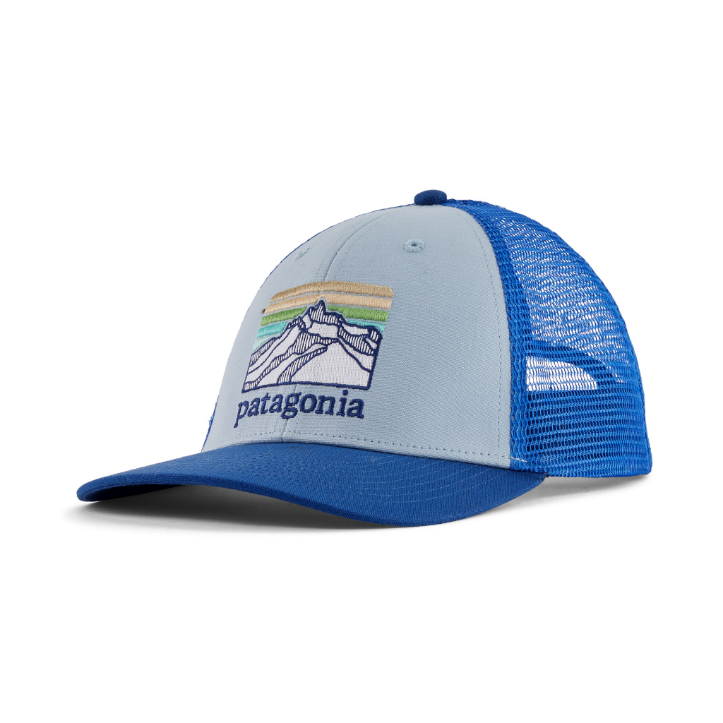 Patagonia P-6 Logo LoPro Trucker Hat Steam Blue - Booley Galway