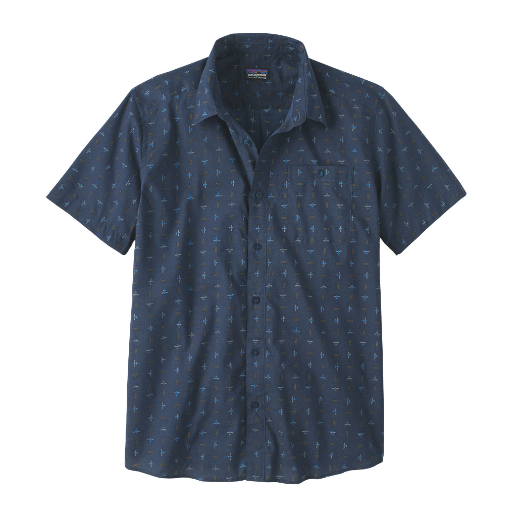 Patagonia Men&#39;s Go To Shirt Flying Climb / Tidepool Blue - Booley Galway