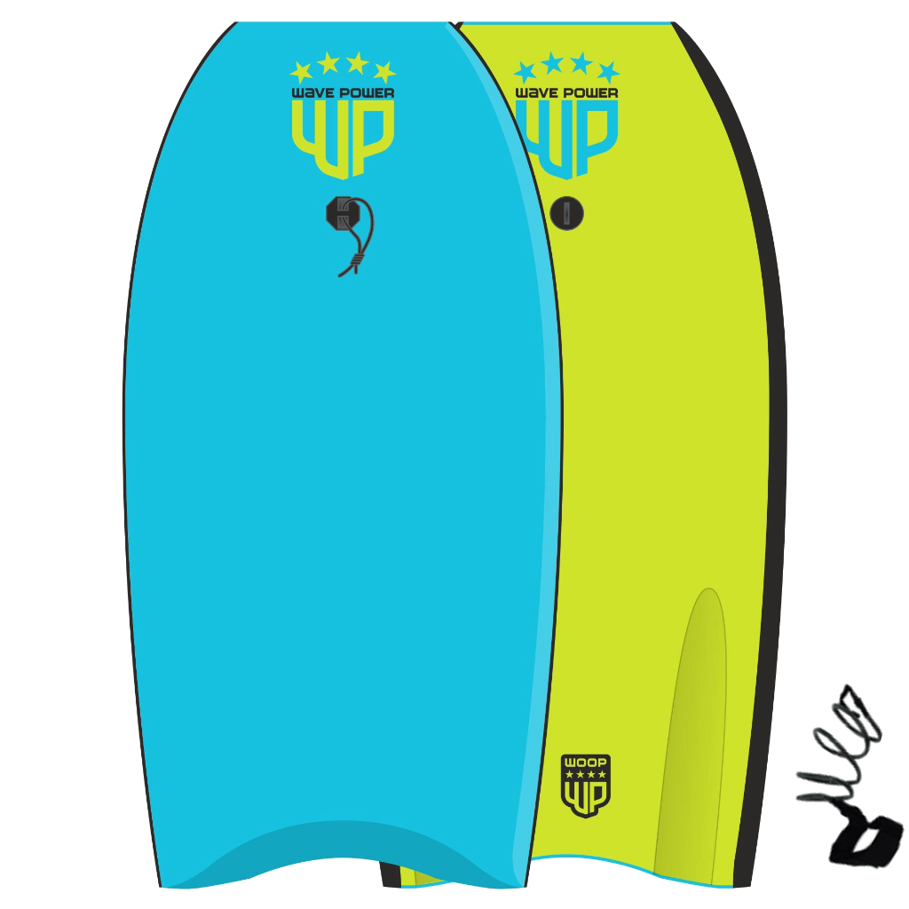 Wave Power WOOP EPS Bodyboard 42 in Blue / Lime - Booley Galway