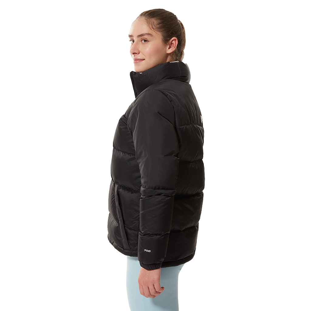 North face black down top jacket women's
