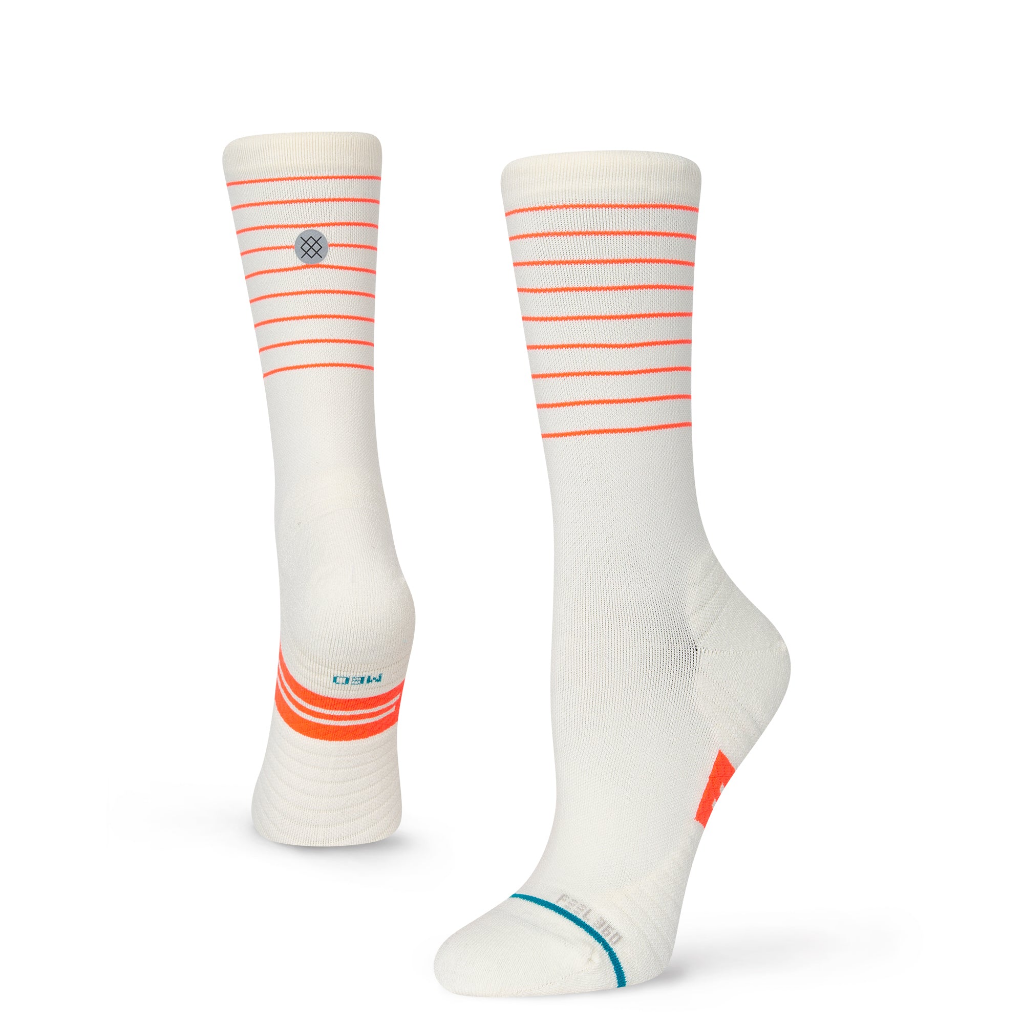 Stance Women&#39;s InfiKnit Feel360 Run Light Crew Tether Off White - Booley Galway