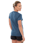 Women's Reaxion Ampere S/S Crew Blue Wing Teal Heather - Booley Galway