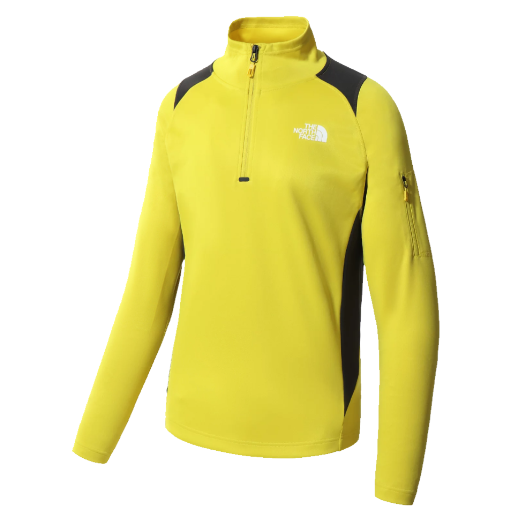 The North Face Men&#39;s Athletic Outdoor 1/4 Zip Midlayer Yellow / Asphalt Grey - Booley Galway