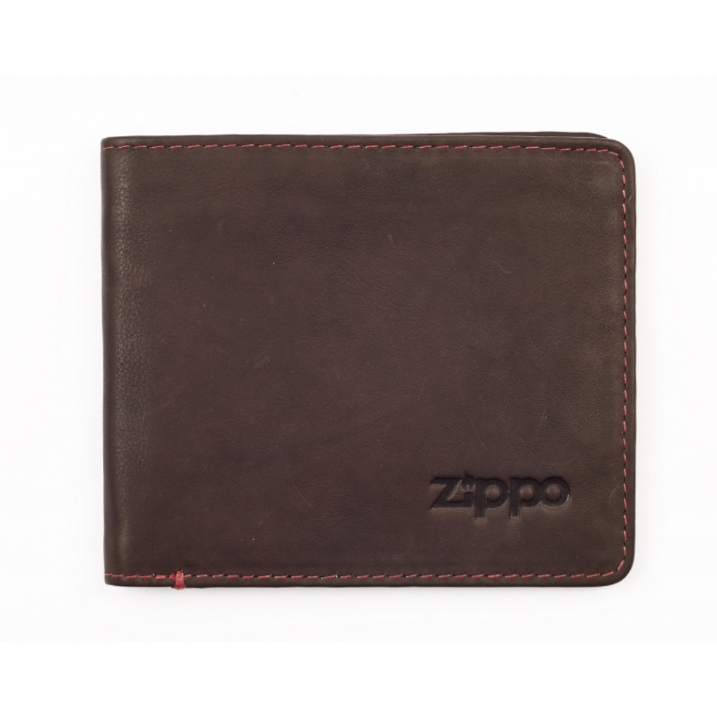 Leather Bi-Fold Wallet 11 x 10 x 1cm - booley