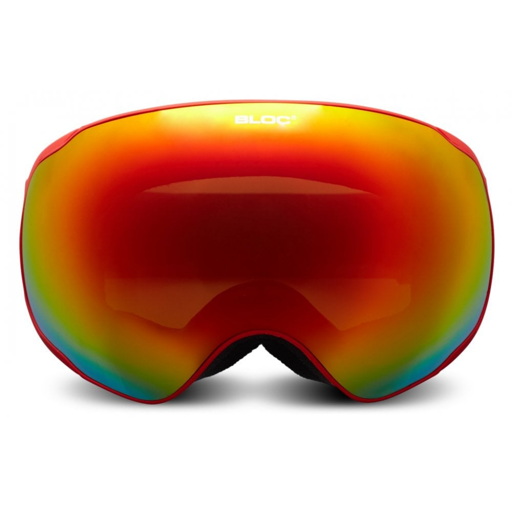 BLOC Evolution Matt Red / Dark Brown Red Mirror Lens - Booley Galway