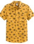 The North Face Men's Baytrail Pattern S/S Shirt Arrowwood Yellow Campfire Print - Booley Galway