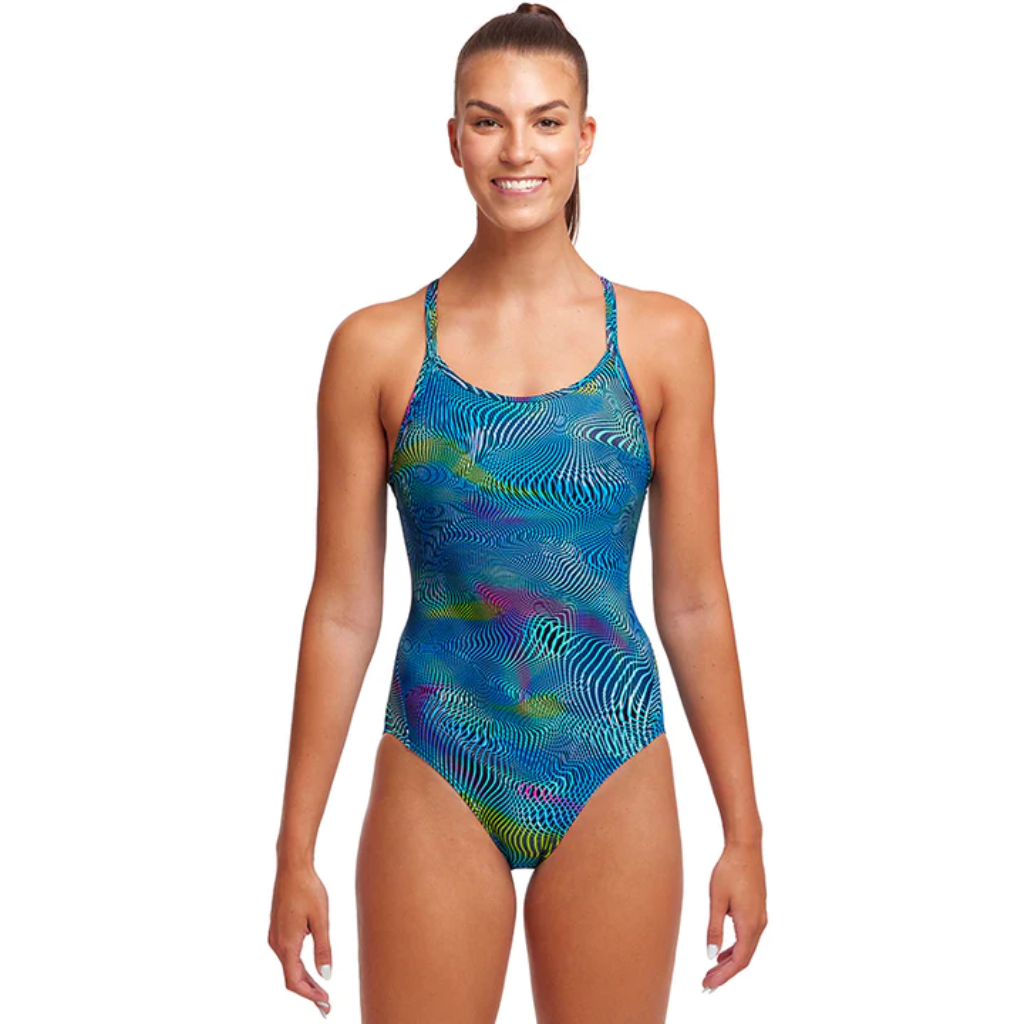 Funkita Women&#39;s Diamond Back One Piece Wires Crossed - Booley Galway