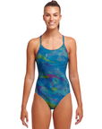 Funkita Women's Diamond Back One Piece Wires Crossed - Booley Galway